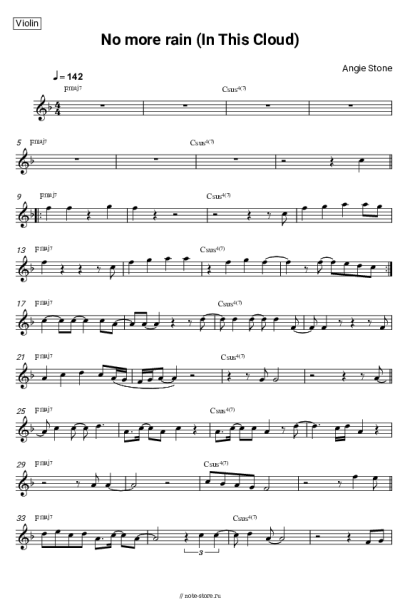 Ноты, аккорды Angie Stone - No More Rain (In This Cloud)