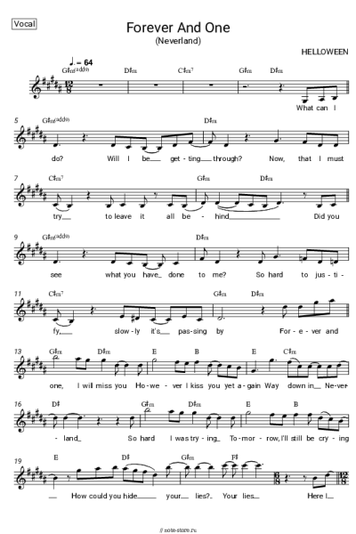 undefined Helloween - Forever and One (Neverland)