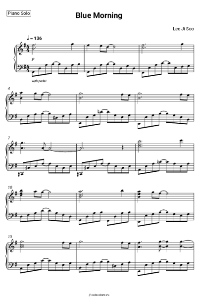 Ноты, аккорды Lee Ji Soo - Blue Morning