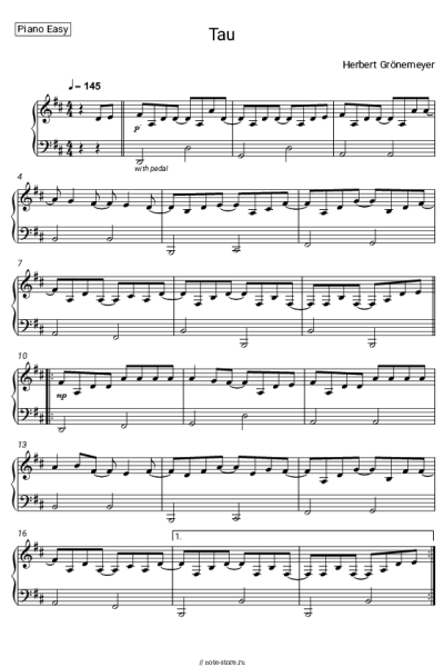 Ноты, аккорды Herbert Grönemeyer - Tau