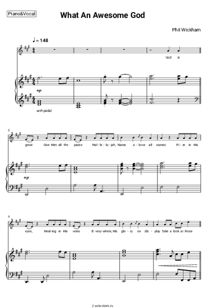 Ноты, аккорды Phil Wickham - What An Awesome God