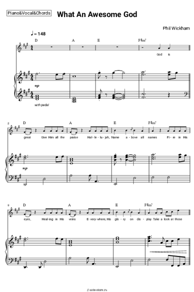 Ноты, аккорды Phil Wickham - What An Awesome God