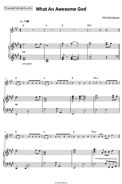 Ноты, аккорды Phil Wickham - What An Awesome God