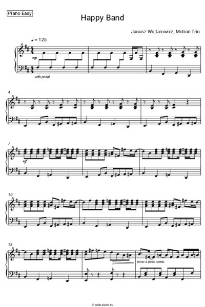 Ноты, аккорды Janusz Wojtarowicz, Motion Trio - Happy Band