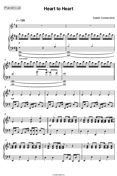 Ноты, аккорды Sweet Connection - Heart to Heart