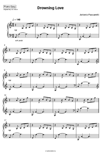 Ноты, аккорды Antonio Passaretti - Drowning Love