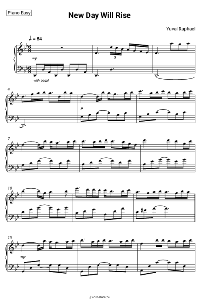 Ноты, аккорды Yuval Raphael - New Day Will Rise