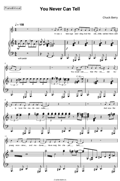 Ноты, аккорды Chuck Berry - You Never Can Tell