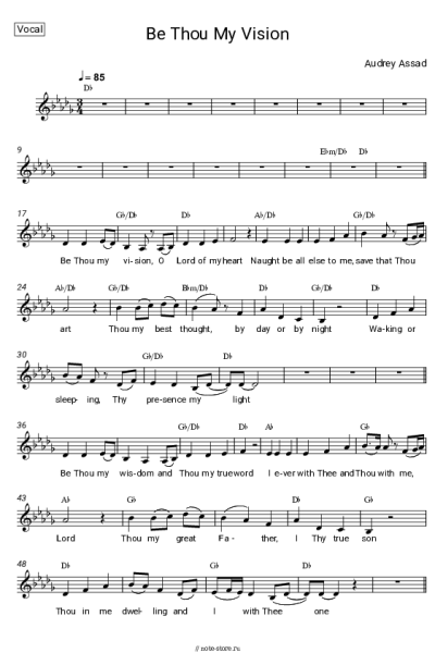 Ноты, аккорды Audrey Assad - Be Thou My Vision