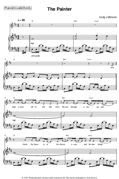 Ноты, аккорды Cody Johnson - The Painter