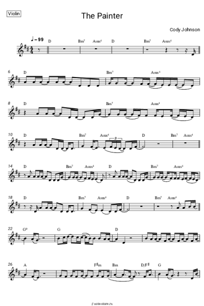 Ноты, аккорды Cody Johnson - The Painter