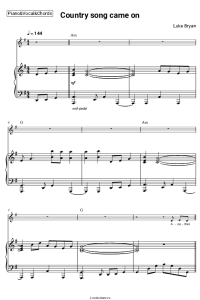 Ноты, аккорды Luke Bryan - Country song came on