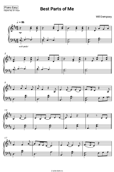 Ноты, аккорды Will Dempsey - Best Parts of Me