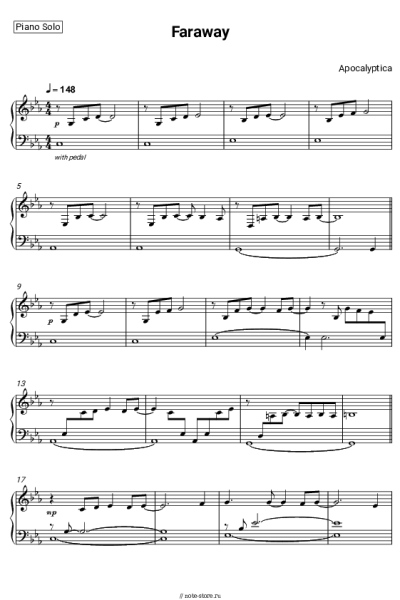 Ноты, аккорды Apocalyptica - Faraway