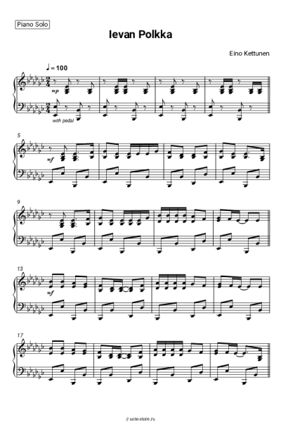 Ноты, аккорды Loituma - Ieva’s Polka (Ievan Polkka)