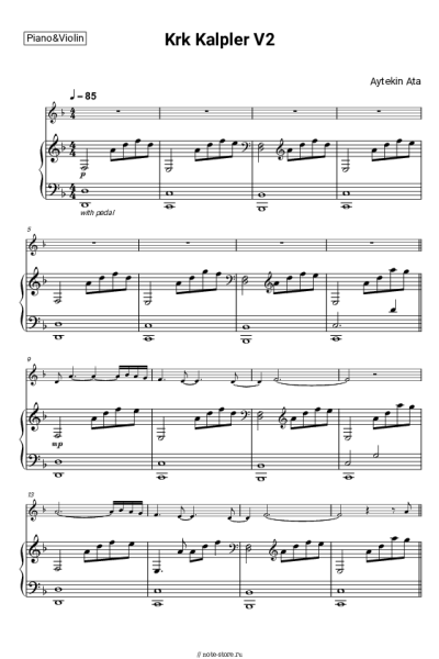 Ноты, аккорды Aytekin Ataş - Kırık Kalpler V2 (from 'Sen Çal Kapımı')