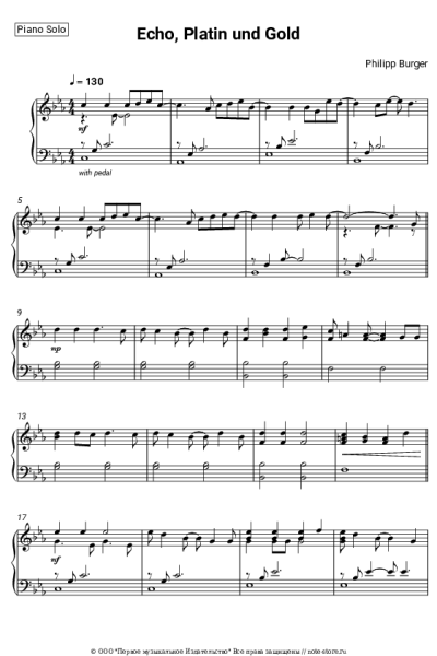 Ноты, аккорды Frei.Wild, Philipp Burger - Echo, Platin und Gold