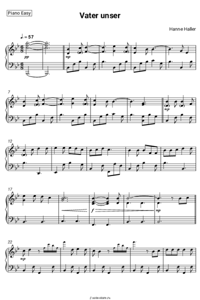 Ноты, аккорды Hanne Haller - Vater unser