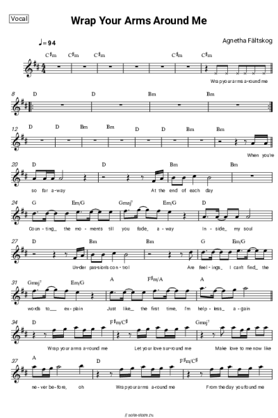 undefined Agnetha Fältskog - Wrap Your Arms Around Me