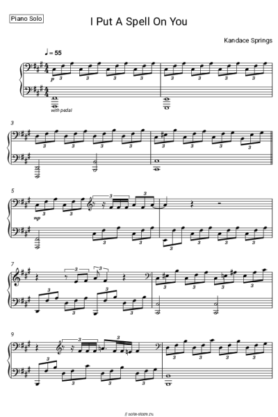 Ноты, аккорды Kandace Springs - I Put a Spell on You