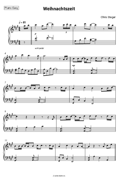 Ноты, аккорды Chris Steger - Weihnachtszeit