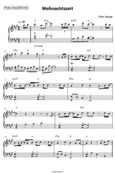 Ноты, аккорды Chris Steger - Weihnachtszeit