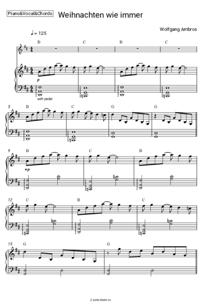 Ноты, аккорды Wolfgang Ambros - Weihnachten wie immer