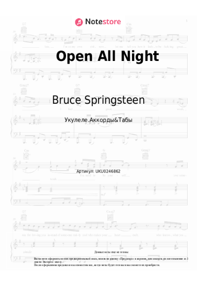 undefined Bruce Springsteen - Open All Night