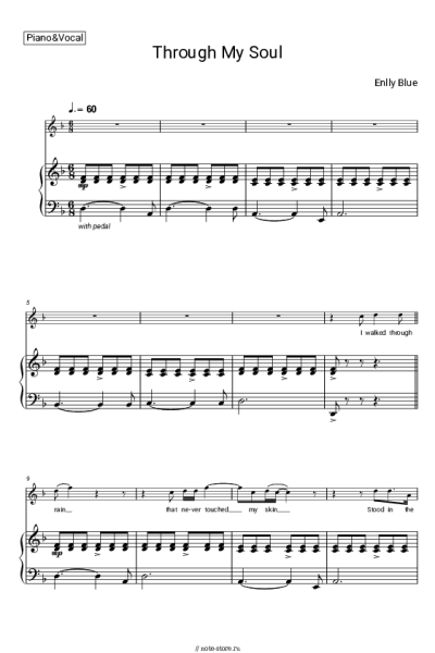 Ноты, аккорды Enlly Blue - Through My Soul