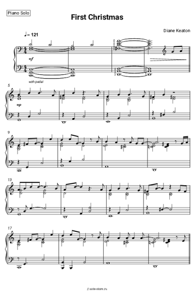 Ноты, аккорды Diane Keaton - First Christmas