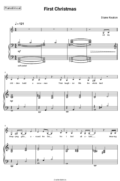Ноты, аккорды Diane Keaton - First Christmas