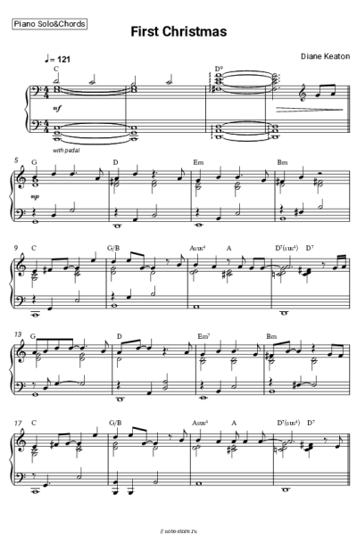 Ноты, аккорды Diane Keaton - First Christmas