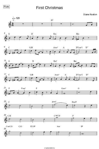 Ноты, аккорды Diane Keaton - First Christmas