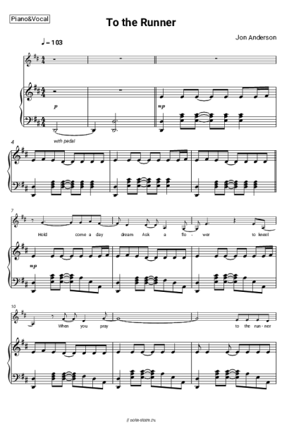 undefined Jon Anderson - To the Runner