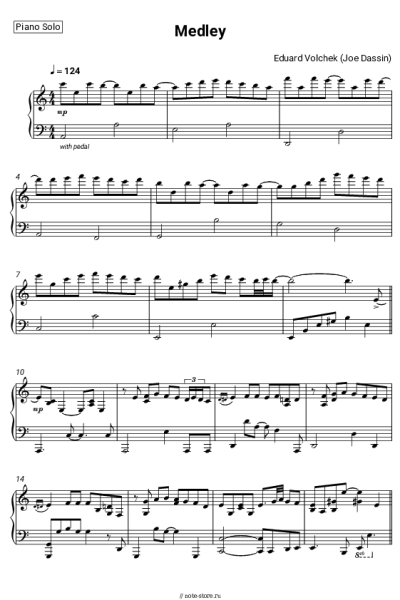 Ноты, аккорды Эдуард Волчек - Joe Dassin Medley