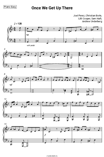 Ноты, аккорды Sam Haft, Andrew Underberg, Christian Borle, Joel Perez, Lilli Cooper - Once We Get Up There