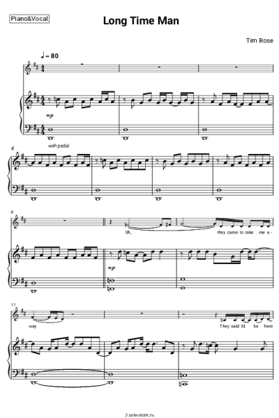 Ноты, аккорды Tim Rose - Long Time Man