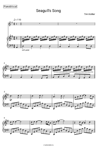 Ноты, аккорды Tim Hollier - Seagull's Song