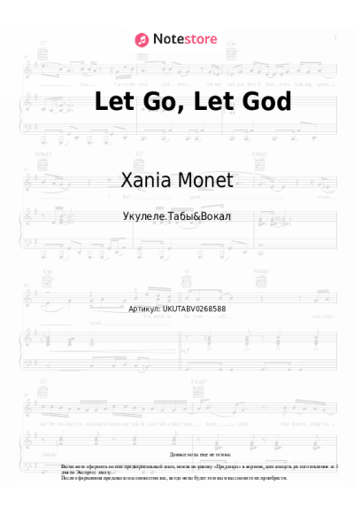Ноты, аккорды Xania Monet - Let Go, Let God