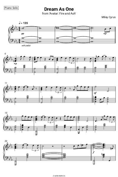 undefined Miley Cyrus - Dream As One (from 'Avatar: Fire and Ash')
