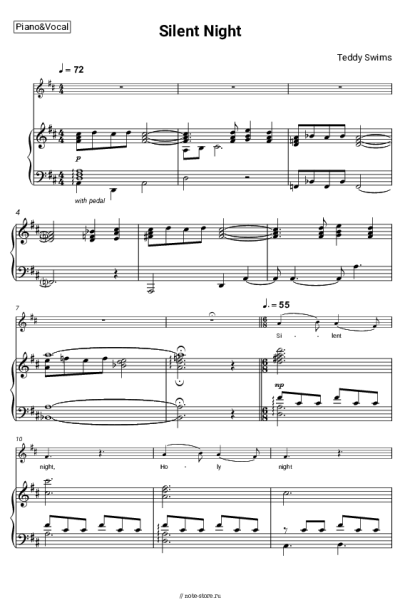 Ноты, аккорды Teddy Swims - Silent Night