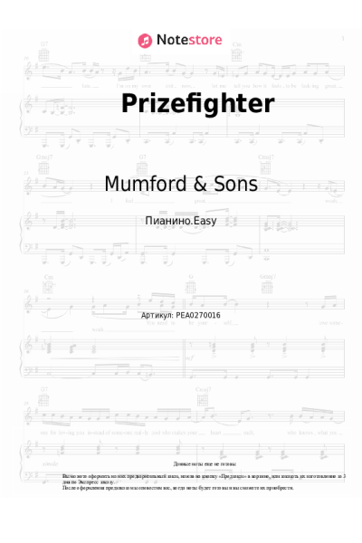 undefined Mumford & Sons - Prizefighter