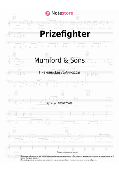 undefined Mumford & Sons - Prizefighter