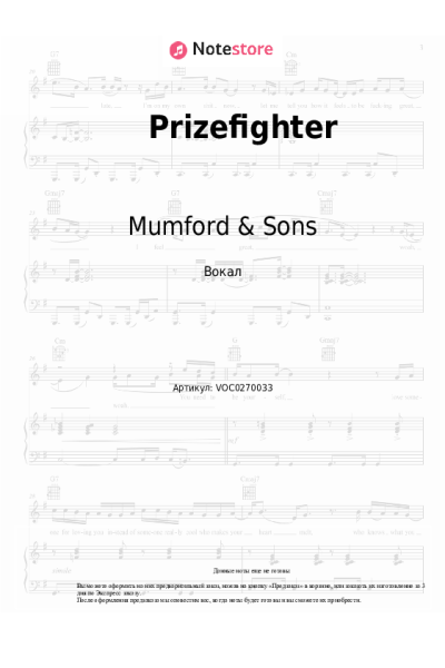undefined Mumford & Sons - Prizefighter