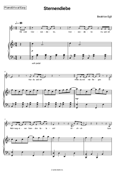 Ноты, аккорды Beatrice Egli - Sternendiebe