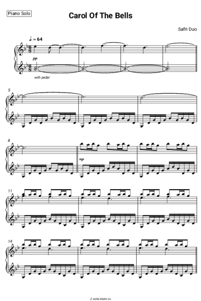 Ноты, аккорды Safri Duo - Carol Of The Bells