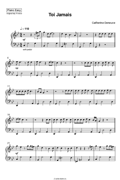 Ноты, аккорды Catherine Deneuve - Toi Jamais
