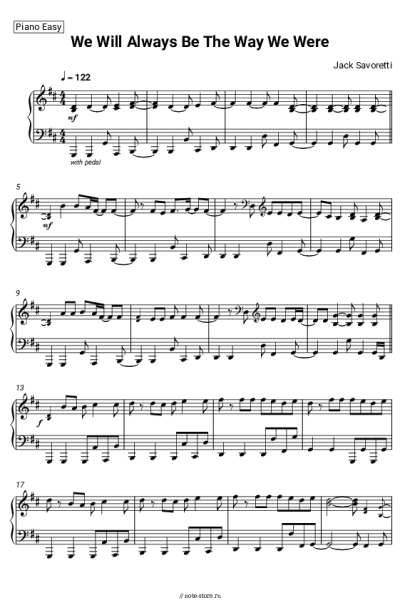 Ноты, аккорды Jack Savoretti - We Will Always Be The Way We Were