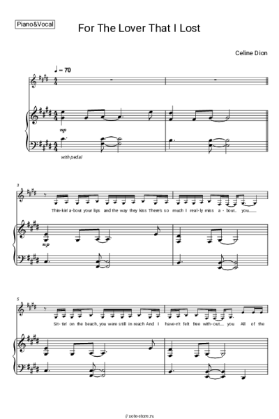 undefined Celine Dion - For the Lover That I Lost