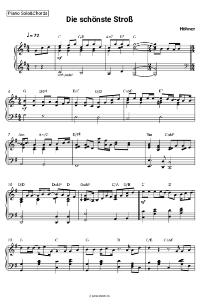 Ноты, аккорды Höhner - Die schönste Stroß